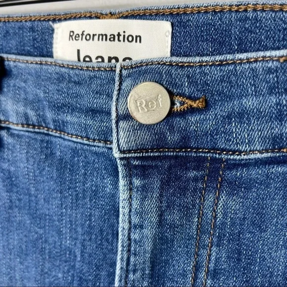 Reformation High Waisted Skinny Jeans Destin Wash Size 28 - Picture 5 of 7
